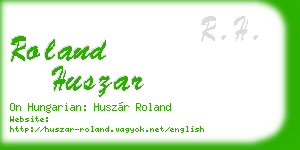 roland huszar business card